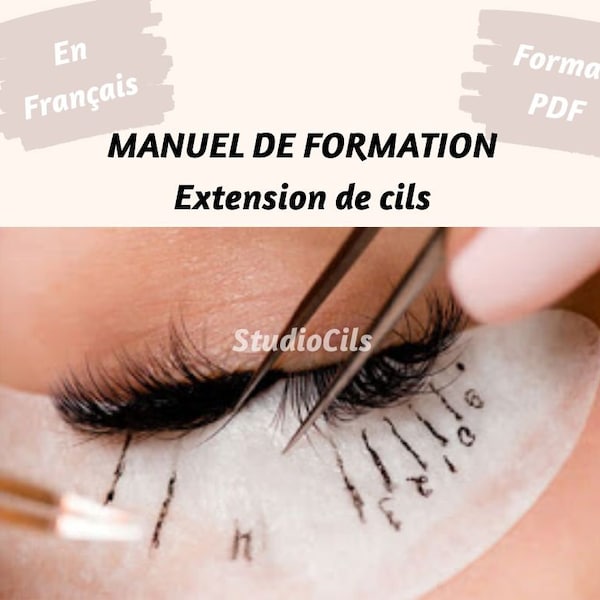 FORMATION EXTENSION de CILS en Français (pdf), Téléchargement instantané, Manuel professionnel, eyelash extensions formation