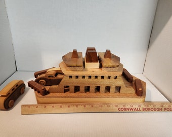 Wooden Ferry and Cars