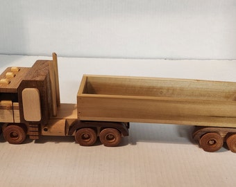 Wooden Tractor and Trailer