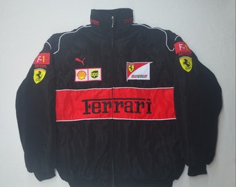 Ferrari Racing Jacket, Formula One Racing Jacket Retro, Flying Jacket, Racing Jacket, Oversize Jacket, Embroidered Jacket, Birthday Gift