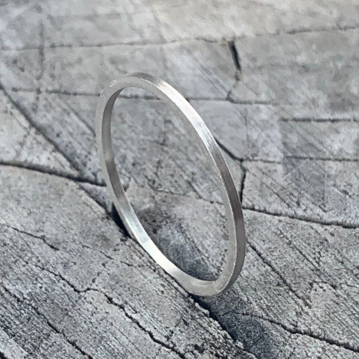Thin Silver Band Delicate Sterling Silver Wedding Ring Etsy UK