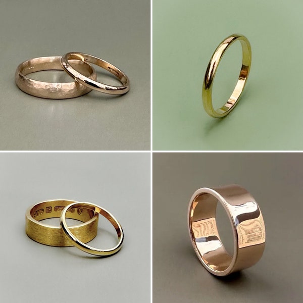 Wedding Bands Set Etsy