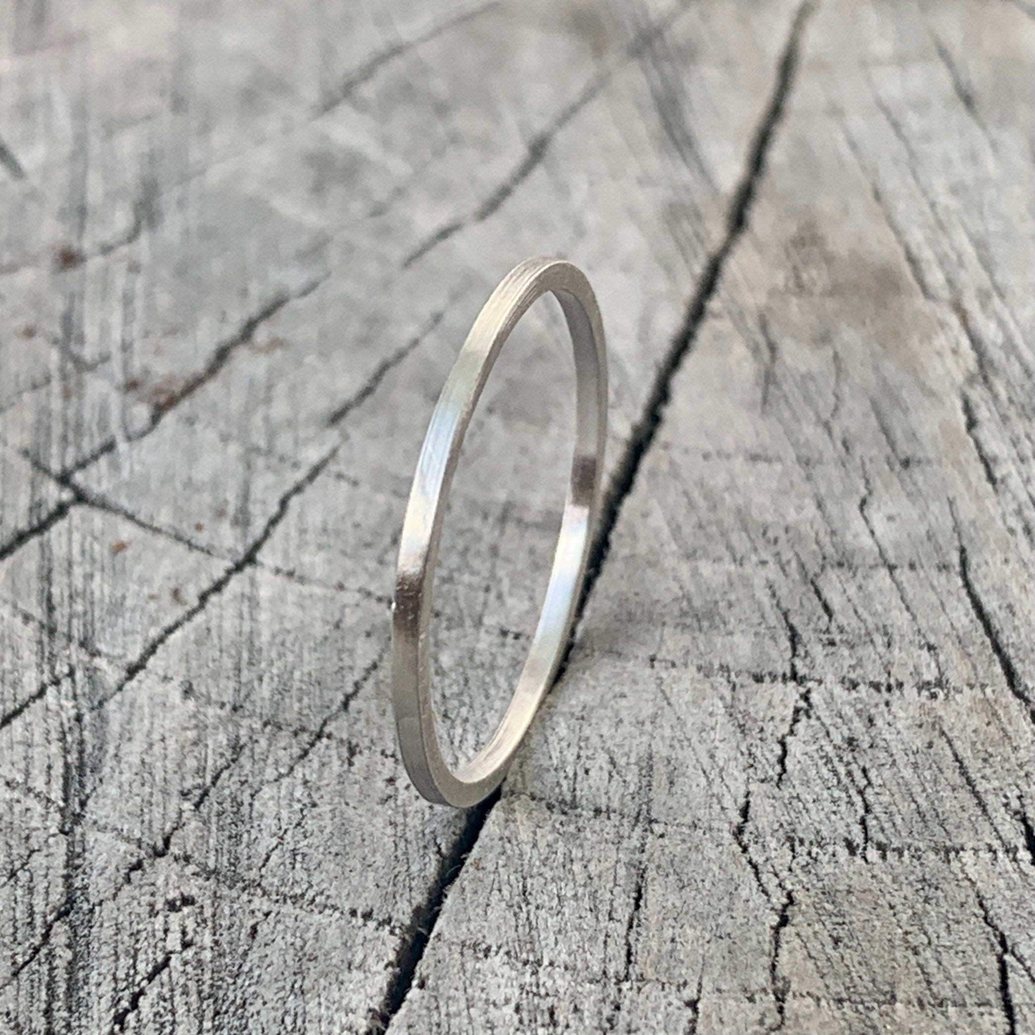 Thin Silver Band Delicate Sterling Silver Wedding Ring Etsy UK