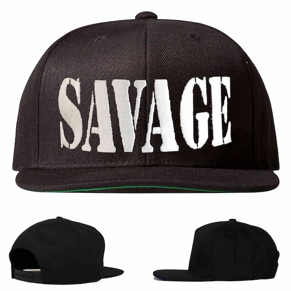 savage hat savage snapback savage embroidered Etsy
