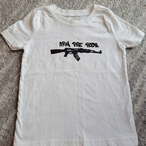 Arm The Poor 4/5T Short Sleeve Kids Shirt  - Blockprinted Cotton