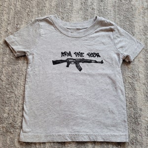 Arm The Poor 2/3T Short Sleeve Kids Shirt  - Blockprinted Cotton
