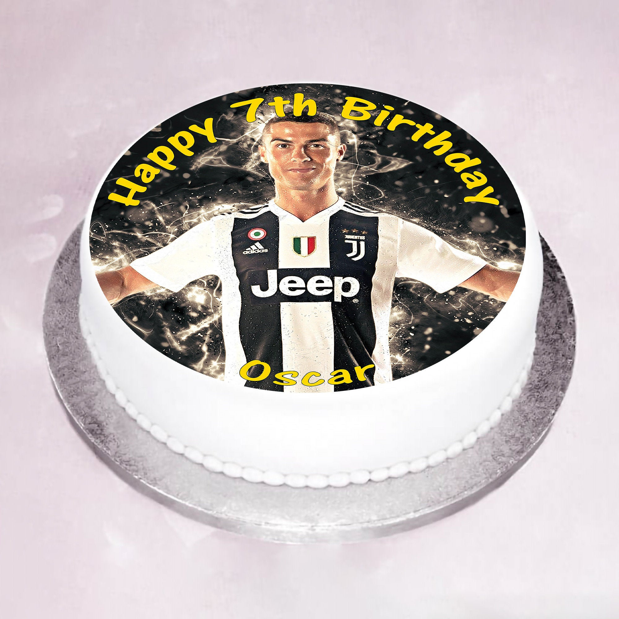 Cristiano Ronaldo Juventus Cake Topper Comestible - Etsy México