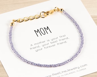 Friendship bracelet for moms, beaded minimalist bracelet, mothers bracelet gift, mom bracelet, mom jewelry, mothers jewelry, from daughter