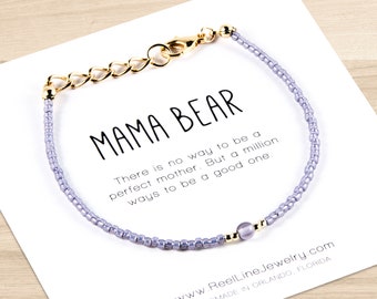 First Mother's Day gift from daughter, Jewel Minimalist Quote Bracelet, cute new mom gift, expecting mom gift for mothers day, trendy mom