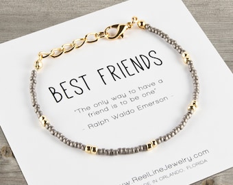 BEST FRIENDS Boho Beaded Bracelet. Friendship Bracelet, Best Friend Gift, Best Friend Friendship Bracelet, Best Friend Bracelets