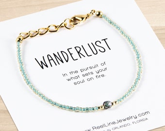 College graduation gift for her, graduation bracelet, high school graduation gift, graduation gifts for teens, Wanderlust Bracelet Gift