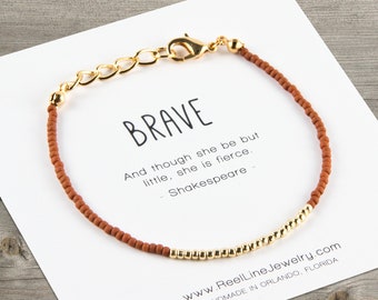 Graduation Gift for Her, BRAVE Friendship Bracelet. high school graduation gift for her teen, college graduation gift bracelet for her