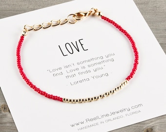 Inspirational Quote LOVE Bracelet., Friendship Bracelet Gift, Gift for Best Friend, Motivational Bracelet, Inspirational Jewelry