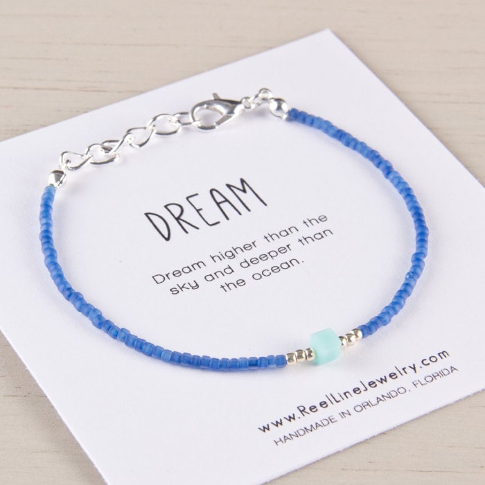 Inspirational Quote Friendship Bracelet dream higher than the Etsy