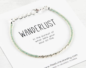 Graduation Gift for Her, WANDERLUST Friendship Bracelet Gift. college grad gifts, high school graduation gift for her, class of 2020