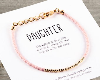 DAUGHTER Gift Minimalist Bracelet. gift for daughters, mother daughter gifts, teenage girl gifts, teenage birthday gifts, christmas