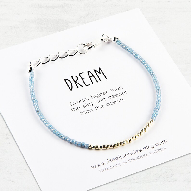 Friendship Bracelet Minimalist DREAM Bracelet. Best Friend Etsy