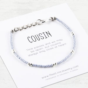 Christmas gifts for Cousin. Bracelet for Cousin. stocking stuffers for cousin, cousin holiday gift, cousin personalized Christmas gifts