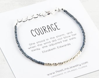 COURAGE Graduation Bracelet Gift. grad gifts, college graduation gift for her, personalized courage message, high school, jewelry