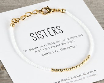 SISTERS Gift Friendship Bracelet. sisters birthday gift, sisters bracelets, sister in law gift, sibling gifts, big sister