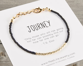 Graduation gift for her, Minimalist JOURNEY Friendship Bracelet. best friend bracelet, college high school teenage graduation gift