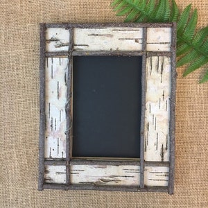 Rustic 5x7 farmhouse decor frame, handcrafted real Birch bark wooden frame, cabin decor wall frame, memory keeping, gift giving