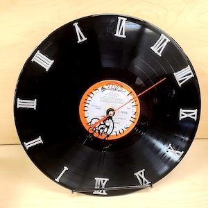 RECORD CLOCK ASSORTED - Silver Roman Numerals