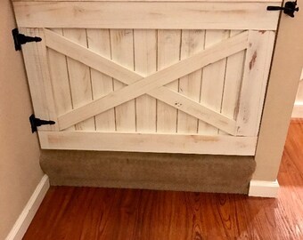 rustic baby gate for stairs