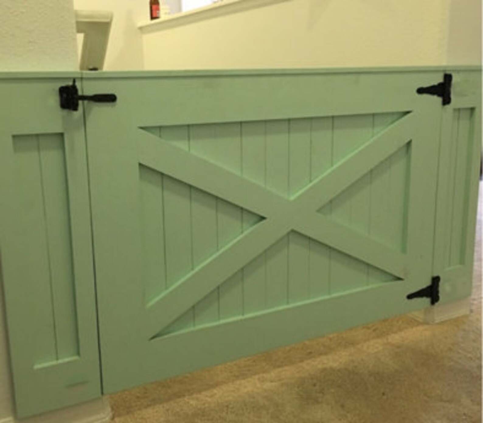 Rustic Dog/ Baby Gate Barn Door Style W/ Side Panels Etsy Canada