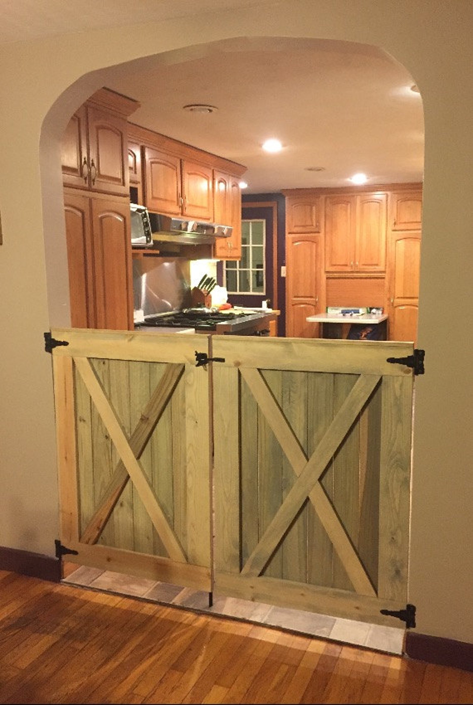 Double Door Rustic Barn Door Style Baby / Dog Gate Etsy