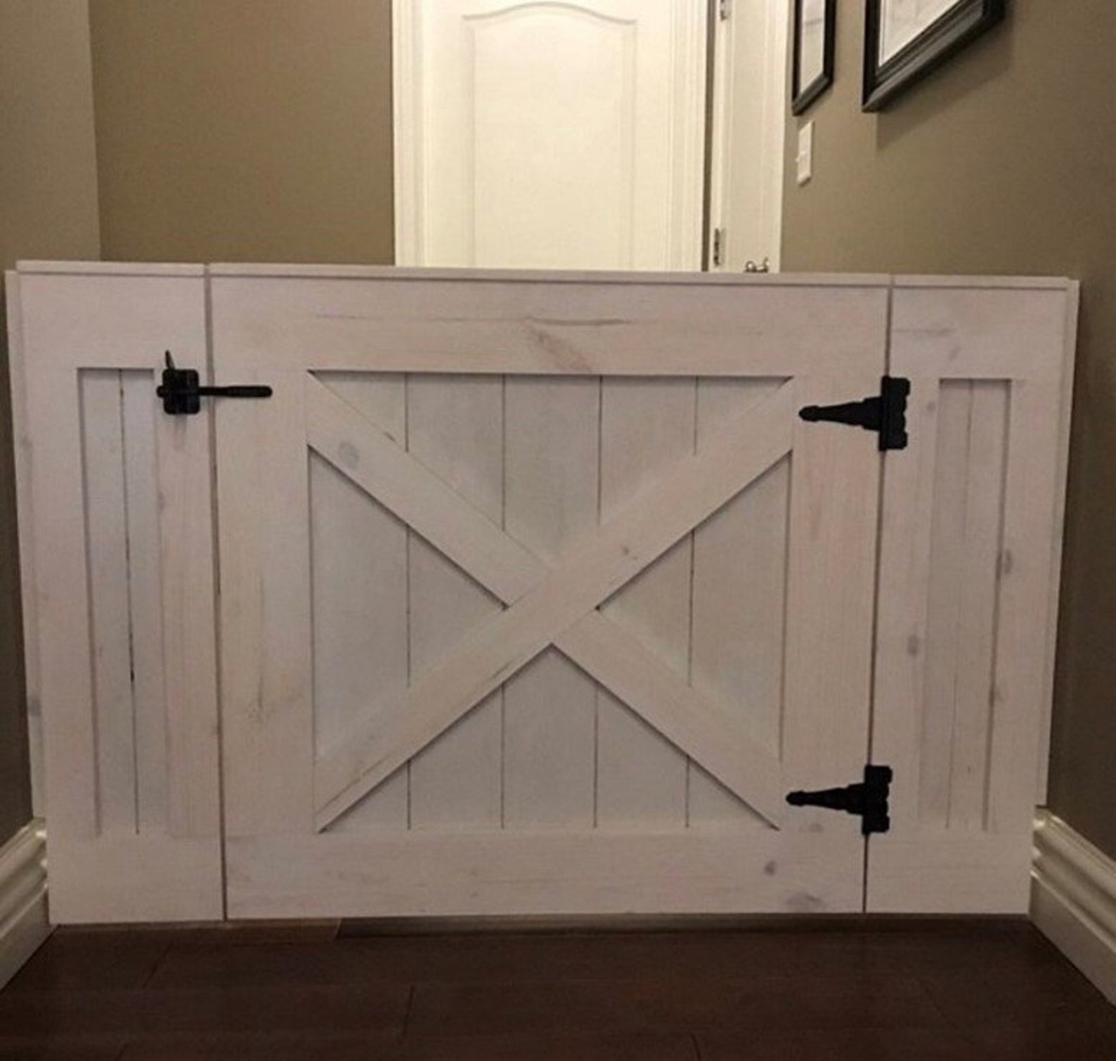 Rustic Dog/ Baby Gate Barn Door Style W/ Side Panels Etsy