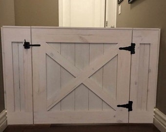 Custom Rustic Dog/ Baby Gate Barn Door Style w/ side panels
