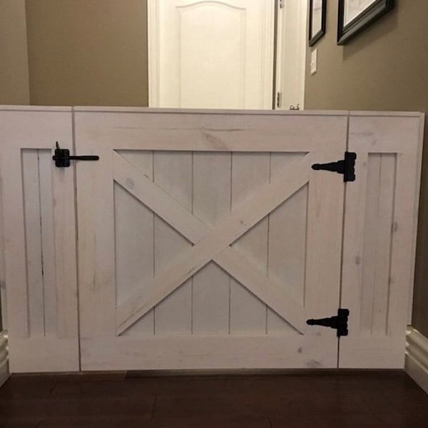 Custom Rustic Dog/ Baby Gate Barn Door Style w/ side panels