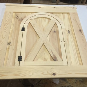 Rustic Barn Door Style Baby/ Pet gate w/special Fairy Door or Cat Door image 4