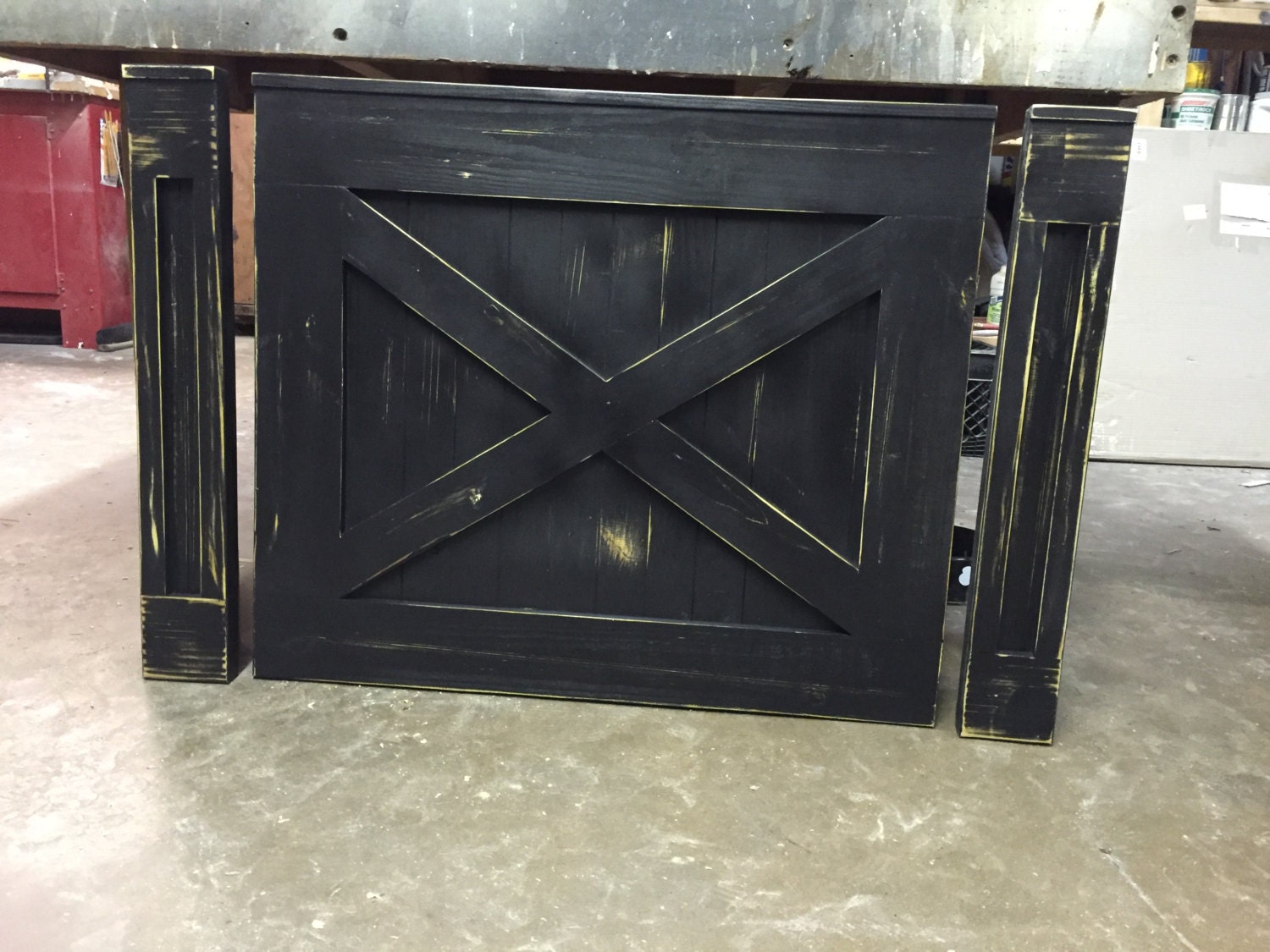 Rustic Dog/ Baby Gate Barn Door Style W/ Side Panels Etsy
