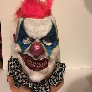 Scary latex clown mask