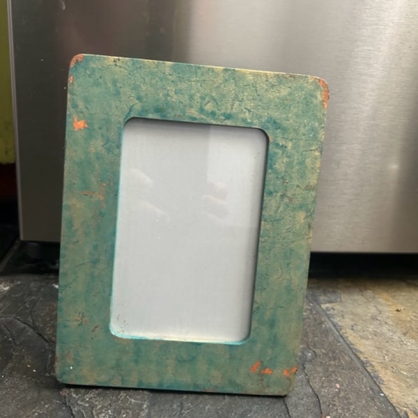 Patina faux finished picture frame 6.5x8.5