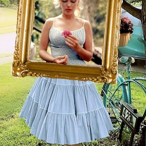 Size US 6 PDF Sewing Pattern, Marilyn. Blue Summer Dress , 1950s, B34 W26 / B 85 cm W 65 cm image 10