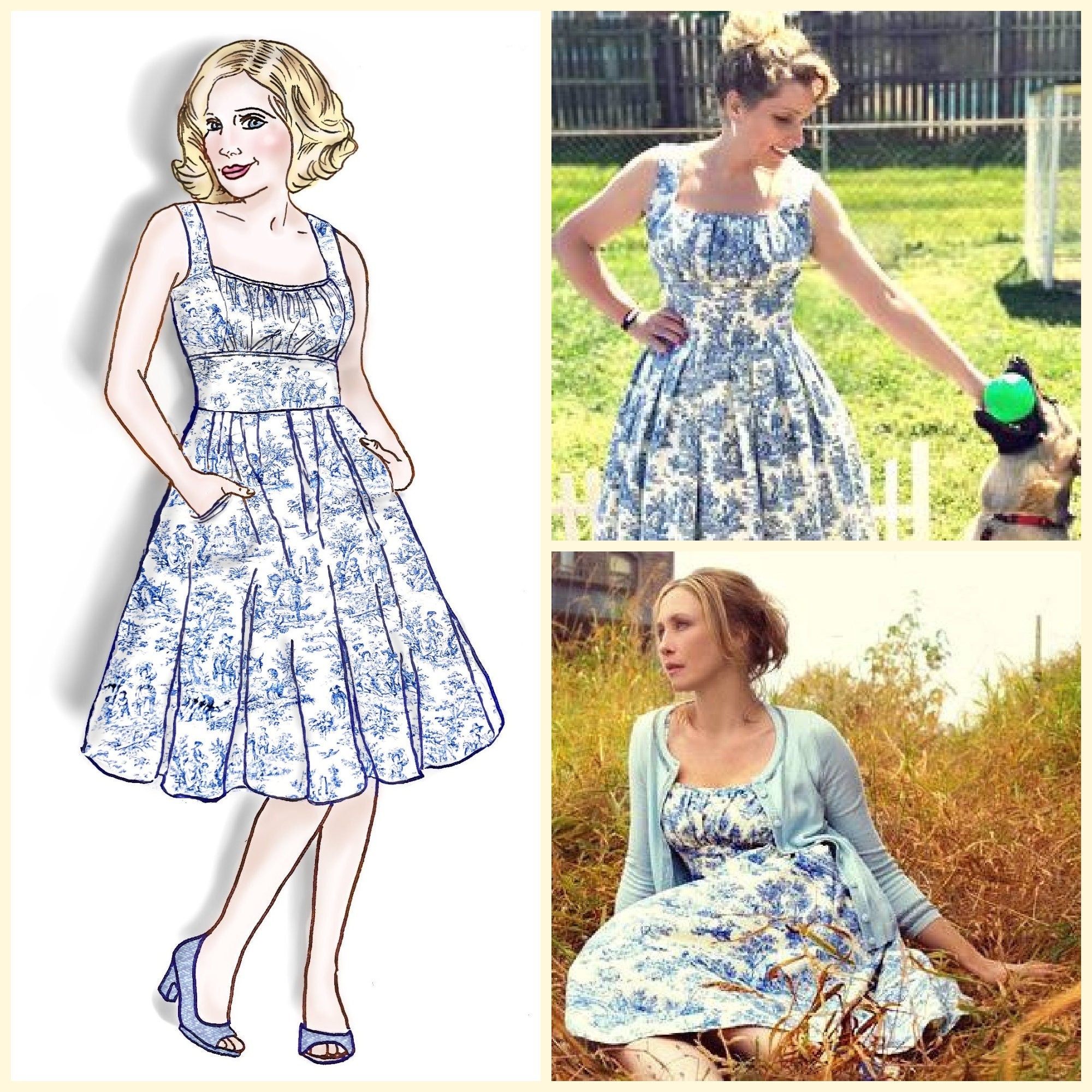 Norma Dress US 4 6 Sewing Pattern PDF . Instant Download. - Etsy Canada