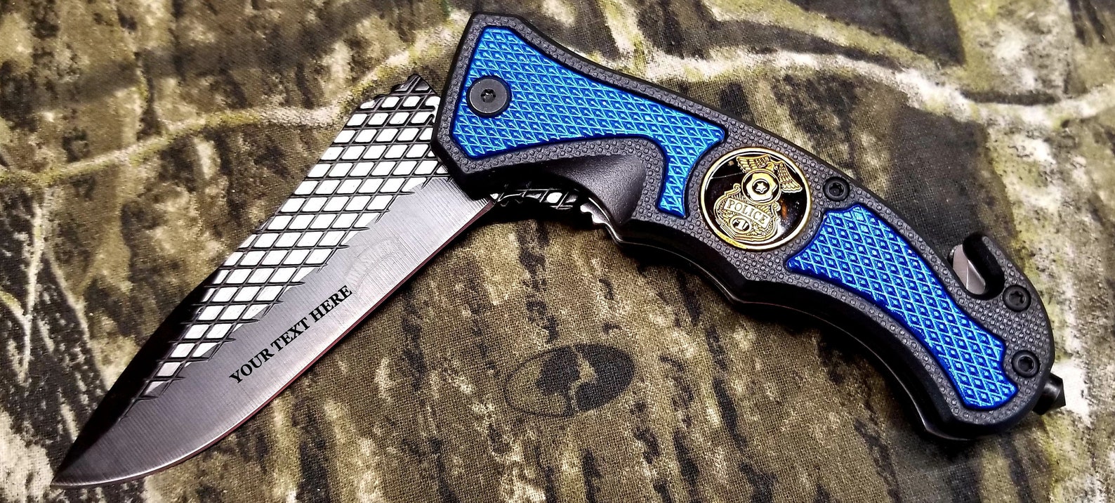 Police Pocket KnifeMC069 PD Laser Engraved Personalized Etsy