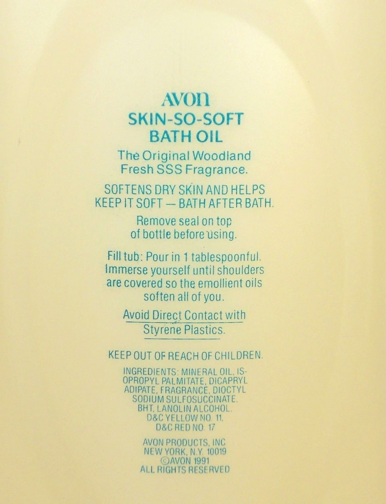 Avon SKIN SO SOFT Original Woodland Fresh Bath Oil Large Etsy