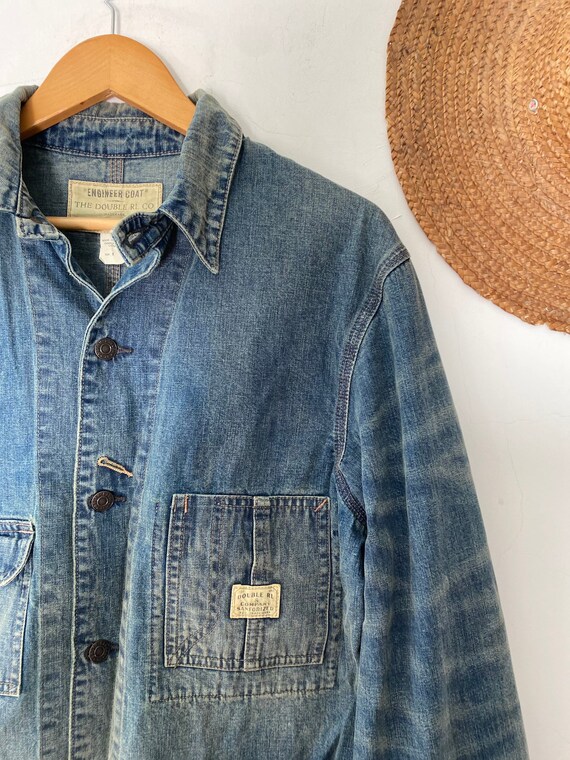 RRL Washed Denim Engineer Coat the Real 