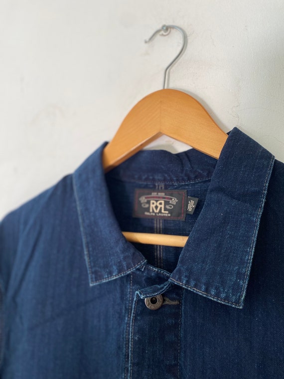 RRL Indigo HBT Shop Coat Pherrows the Real Mccoy Sugar Cane   Etsy