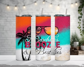 Digital Tumbler Wrap, Wrap Bundle, Girls Weekend, Beach, Drinking, Booze