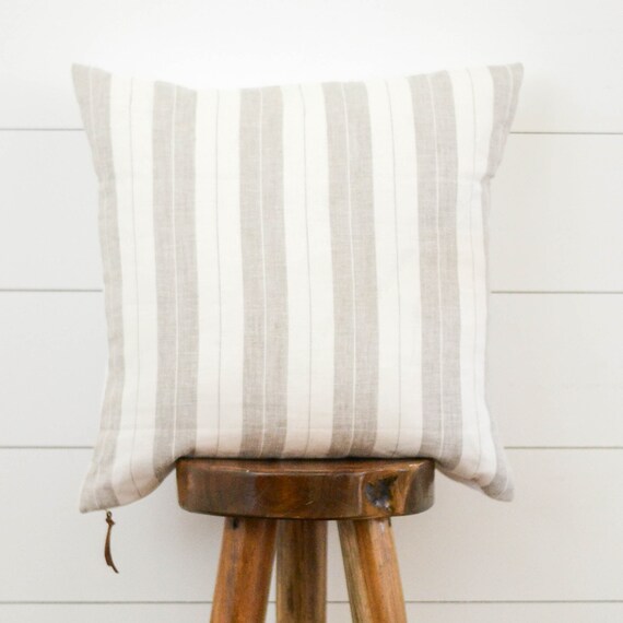 Beige Stripe Pillow Cover Neutral Beige Stripe Pillow Cover Neutral