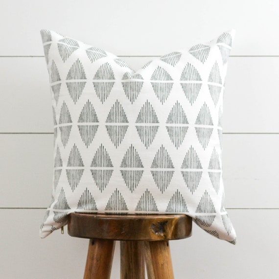 Black & White Diamond Pillow Cover Fashion geometric diamond pillow