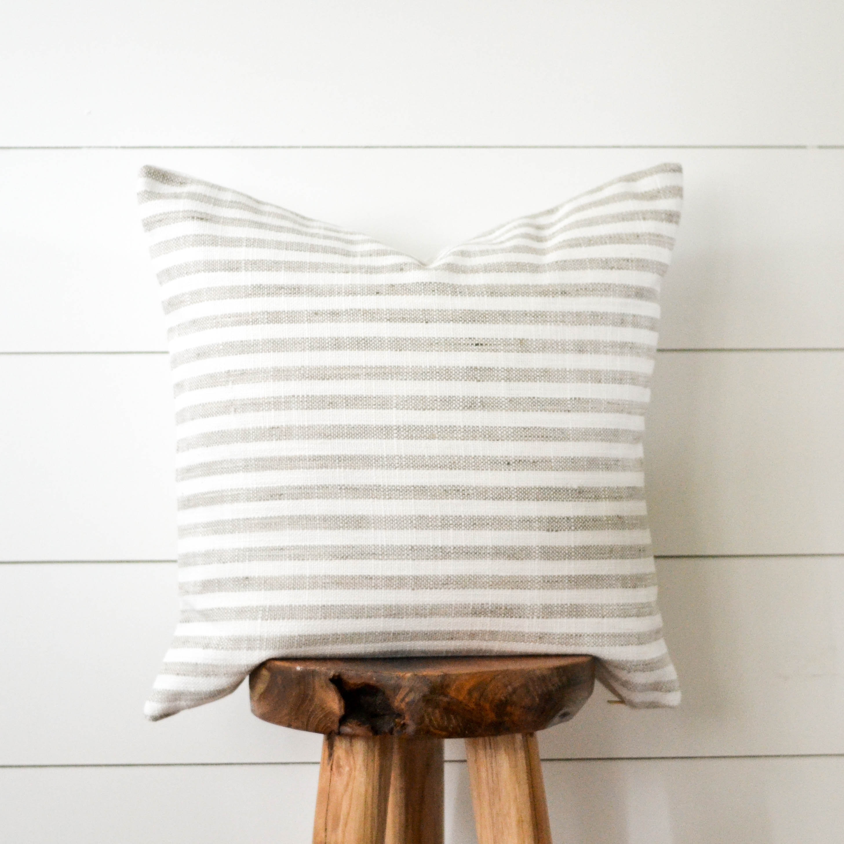 Grey Striped Pillow Woven Gray Stripe Decorative Pillow Grey Etsy