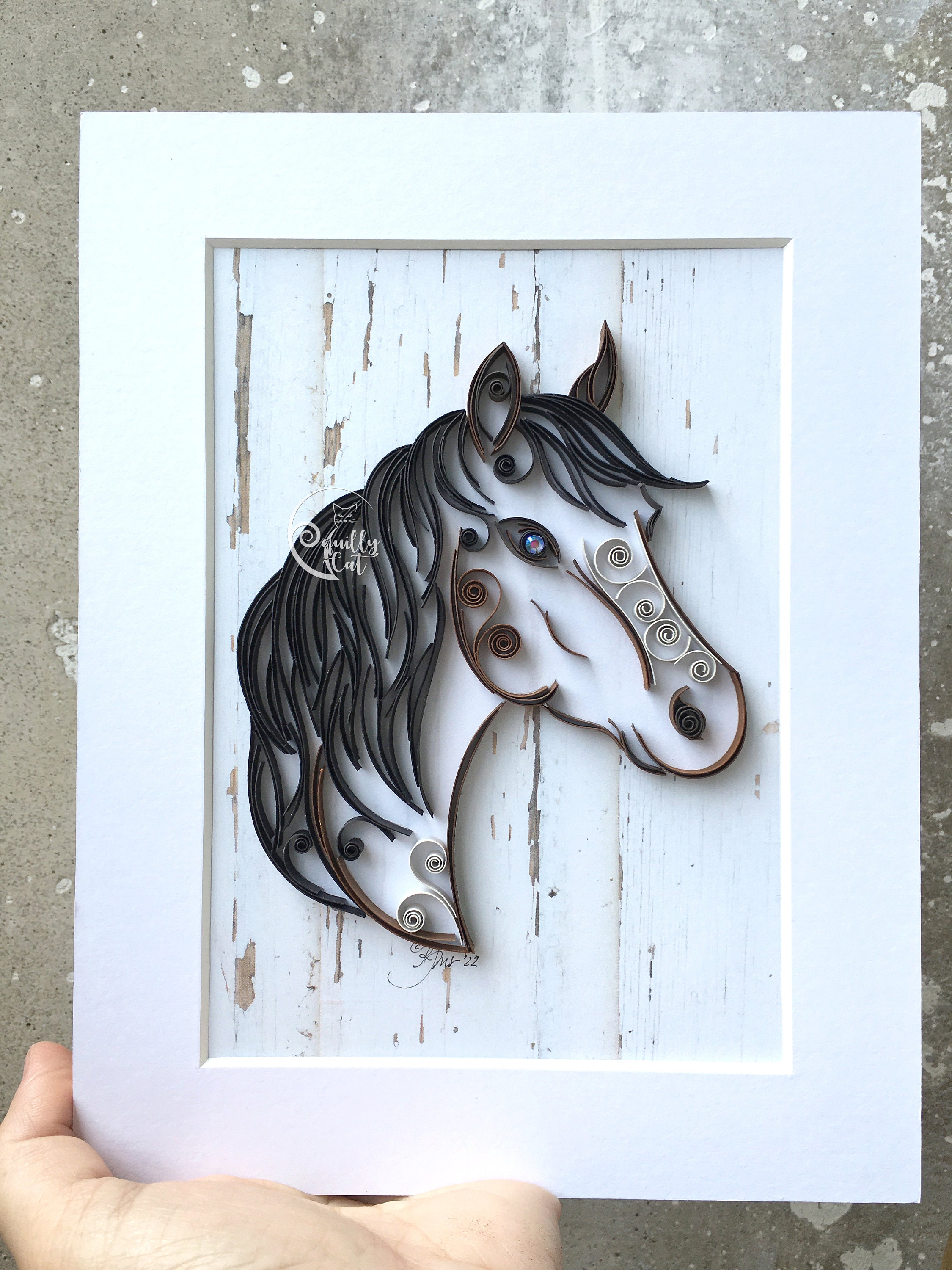 Quilling Template Pattern to Make a Horse Etsy