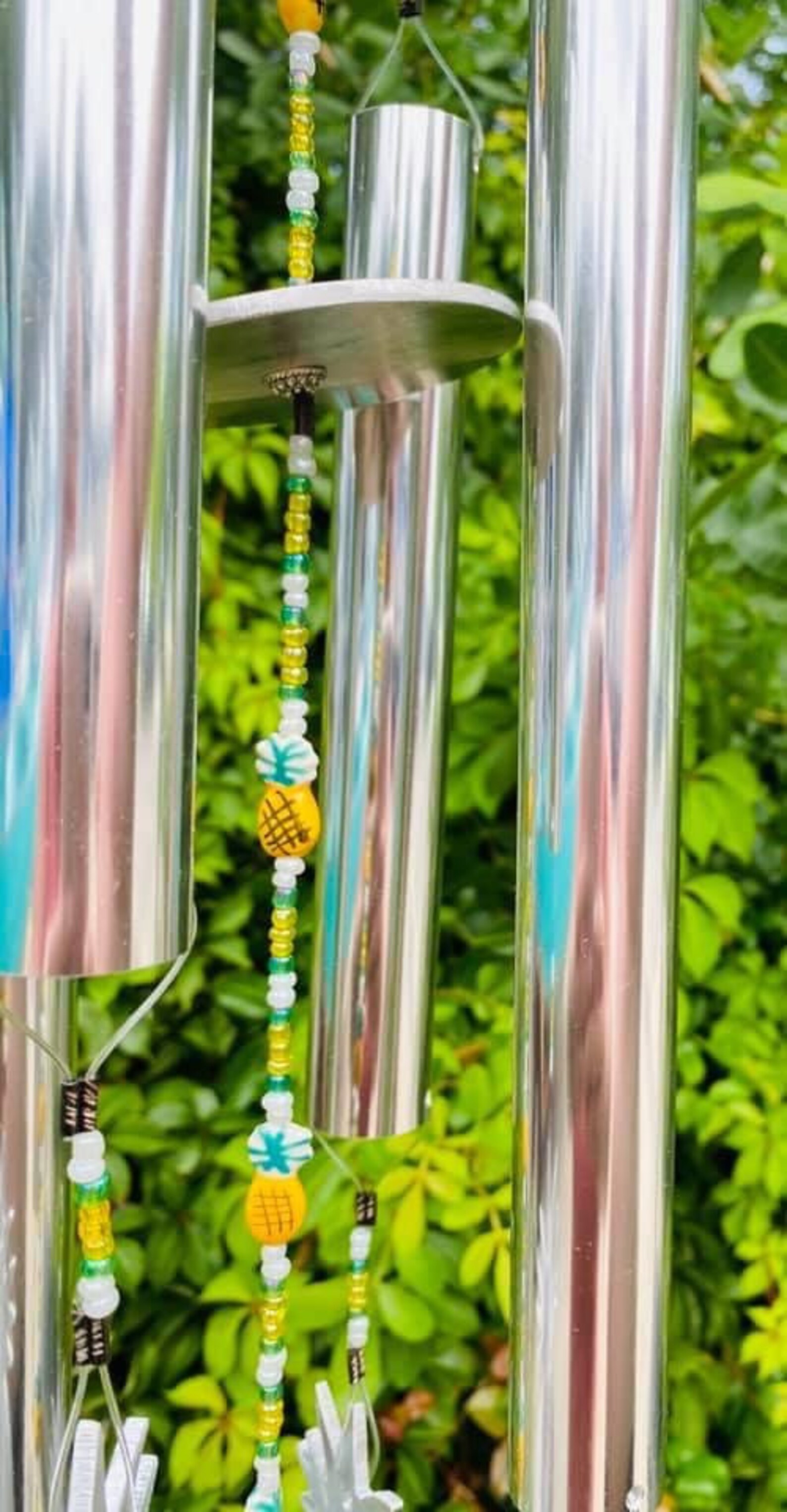Pineapple Aluminum Wind Chime With Larger Pineapple Wind Etsy
