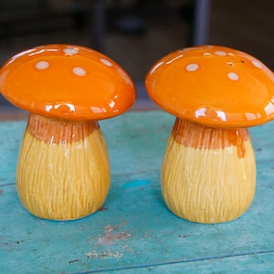 Vintage Sears Roebuck Merry Mushroom Salt and Pepper Shakers Made in Japan